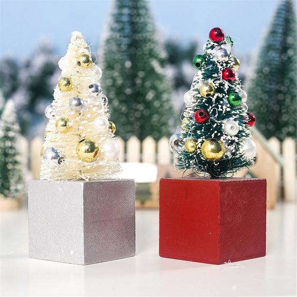 2pcs mini Noel ağacı alışveriş merkezi ev ofis dekorasyonları ağaç süsleri yaratıcı hediyeler ağaç el sanatları çocuk oyuncakları