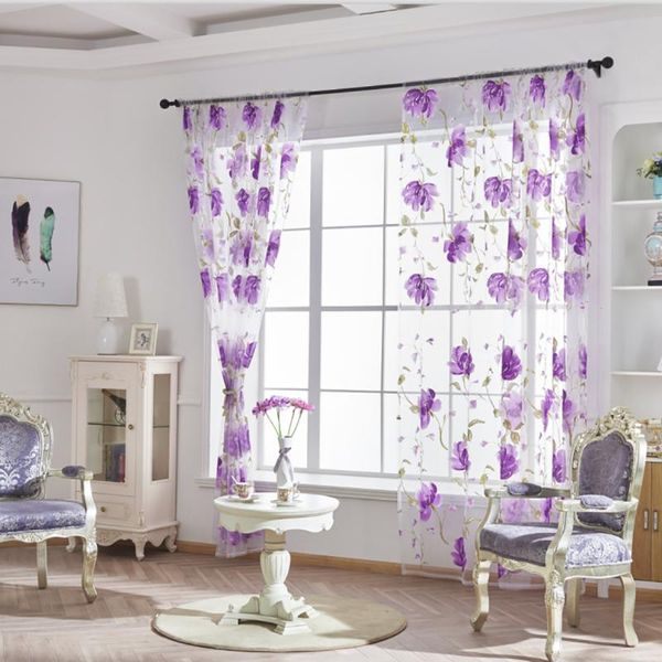 

blinds vines leaves tulle door window curtain drape panel sheer scarf valances drapes in living room home decor voile 20