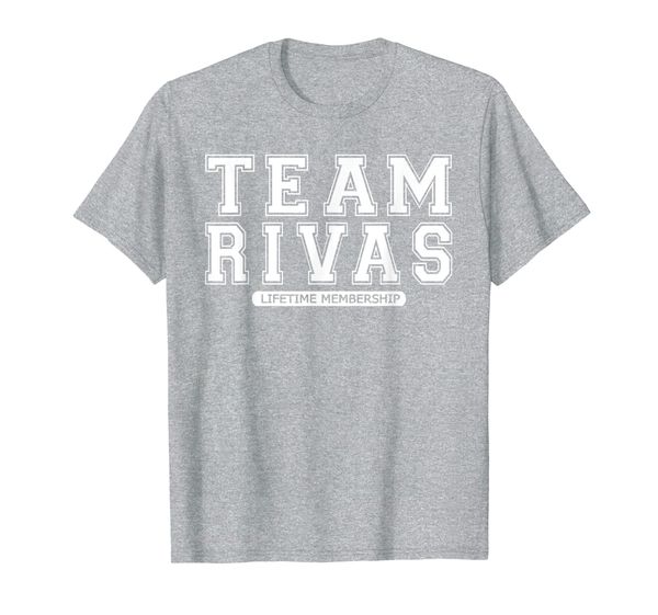 

team rivas family surname reunion crew member gift t-shirt, White;black