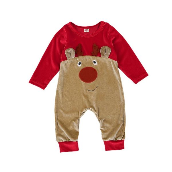 

jumpsuits 0-18m infant born baby toddler girls boys christmas romper xmas elk shape warm jumpsuit cute long sleeve one piece playsuit, Blue