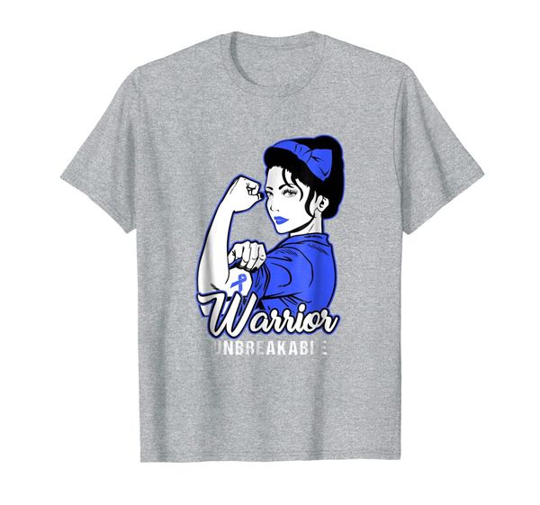 

colon cancer warrior shirt colorectal cancer awareness tee, White;black