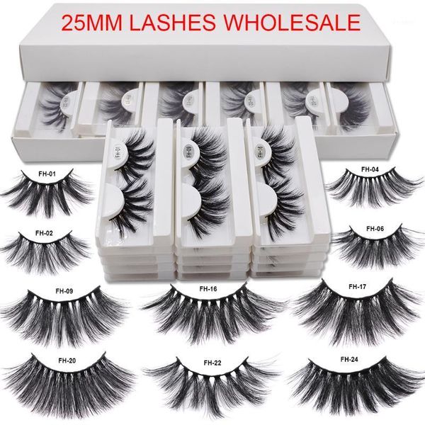 

tryphaena 25mm lashes wholesale 10/30/50 pairs 25 mm mink eeyelashes thick long faux bulk makeup false eyelashes set1