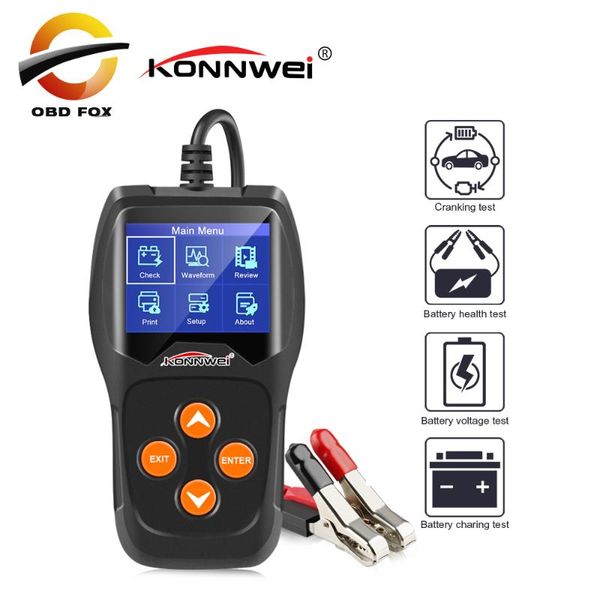 

code readers & scan tools konnwei kw600 12v car battery tester 100 to 2000cca 12 volt for the quick cranking charging diagnose