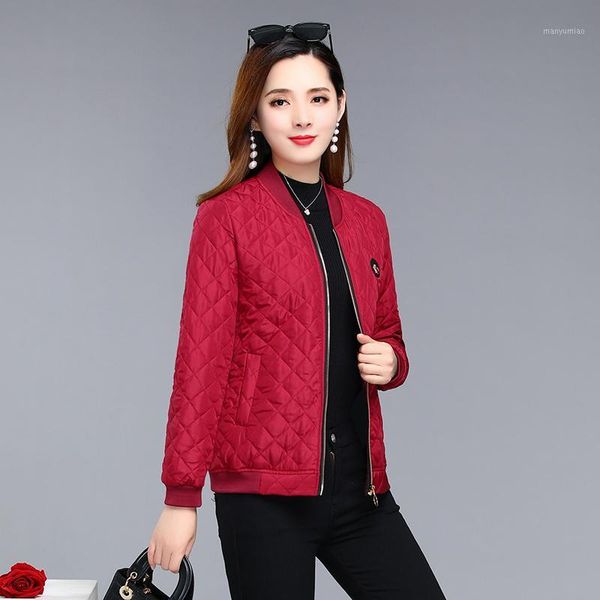

women's down & parkas jacket women2021 spring autumn winter thin quilted bomber jackets coat woman basic outerwear female clothings, Black