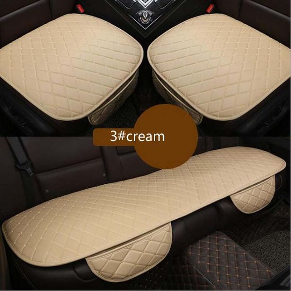 

new car front/back seat covers universal fit suv sedans chair pad cushion mat antiskid pu leather check design
