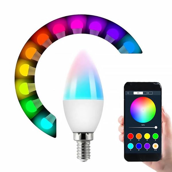 

bulbs 2pcs candle bulb colors change dimmable led light lamp chandelier for home bar party
