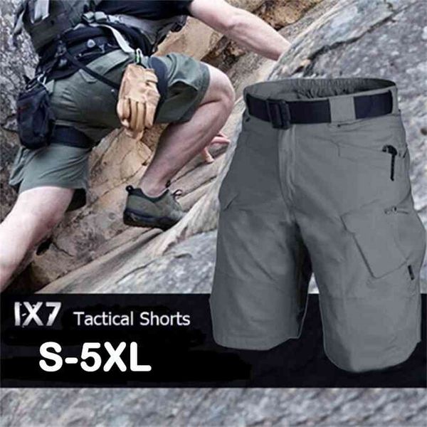 Männer Taktische Shorts Wandern Urban Military Outdoor Cargo Ripstop Casual Multi-taschen Kurze Kampf Jagd Angeln 210713