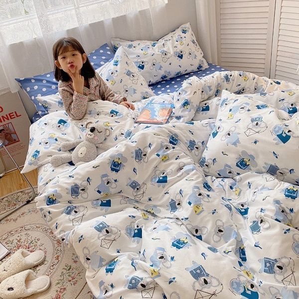 

lamy family 40 pure cotton bedding piece four seasons general cute cartoon quilt cover student set