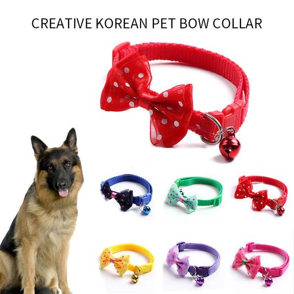 

cat collars & leads colorul pet supplies collar with bell adjustable buckle accessories small dog chihuahua