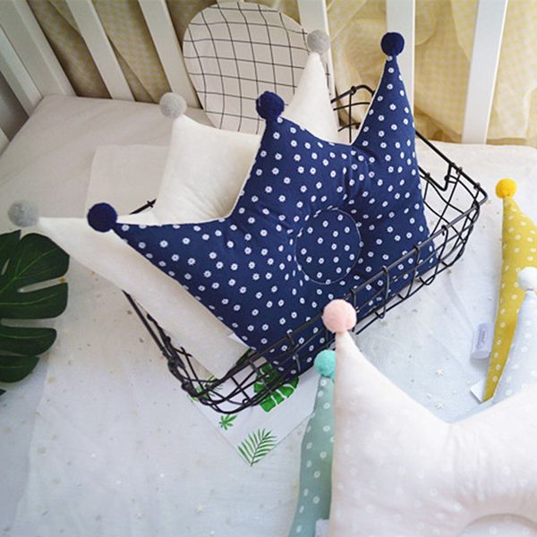 

Newborn Baby Concave Shape Shaping Pillow Korean INS Cotton Solid Color Crown Shape Backrest Baby Pillows Beddings 2021, Pink