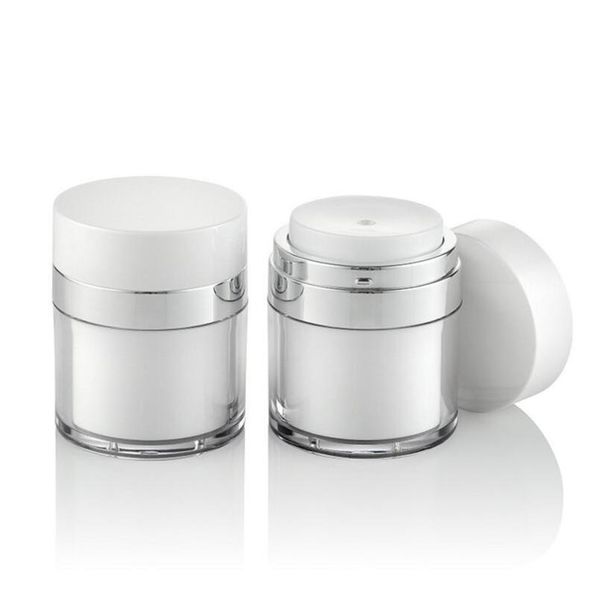 

storage bottles & jars wholesale 15g 30g 50g pearl white acrylic vacuum cream jar, plastic empty airless cosmetic jar