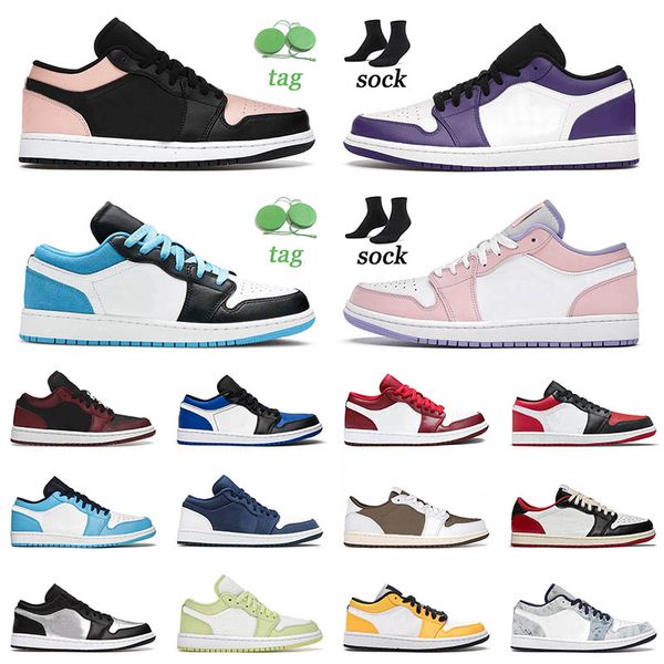 

wholesale mens 1 1s jumpman basketball shoes size 36-46 carbon fiber all-sta cactus jack black white university blue black womens sneakers t, White;red