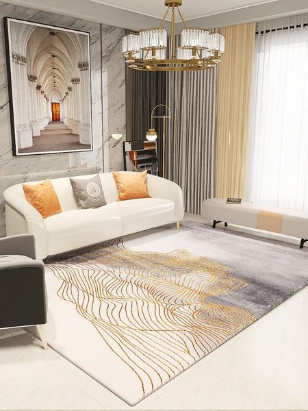 

high end fashion light luxury carpet bedroom living room floor mat nordic postmodern simple style bedside blanket tea table carpets