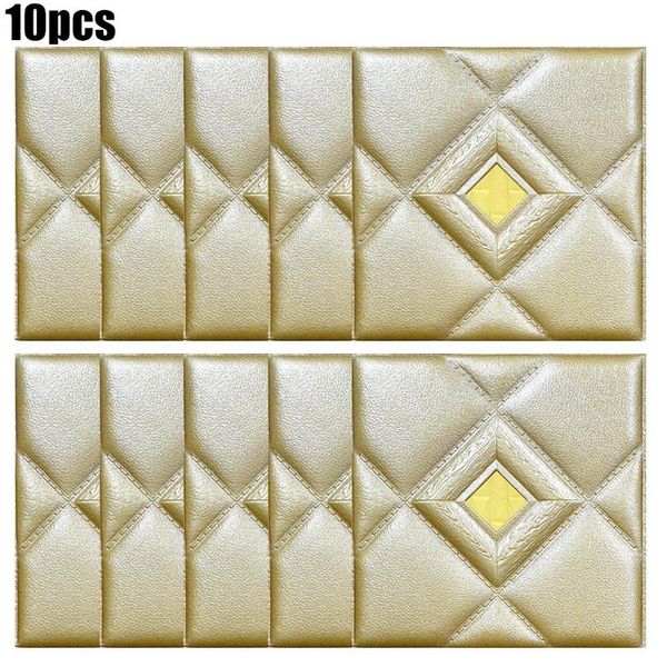 

wall stickers 10x 3d tile brick sticker foam panel waterproof decor backdrop