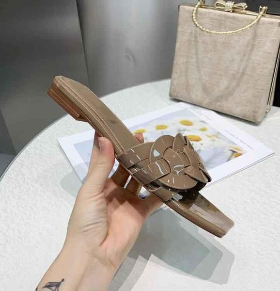 

luxury paris designers women's sandal slippers nu pieds genuine leather slide women summer slipper flats sandals pool 35-41, Black