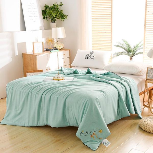 

comforters & sets soft comfortable tencel fabric summer cool quilt bed skin-friendly breathable air-conditioning antibacterial cover