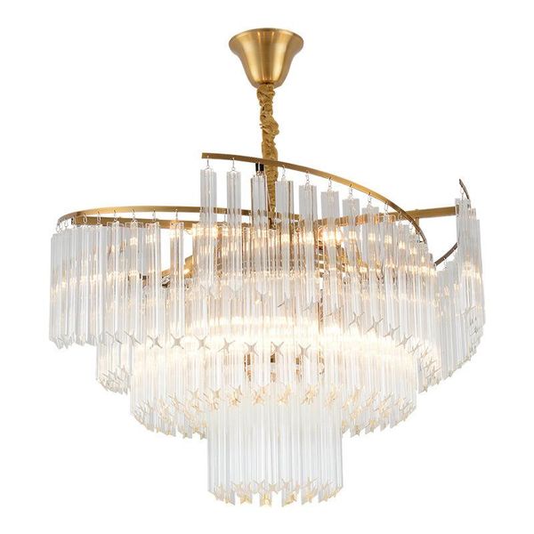 

pendant lamps postmodern chandelier simple creative personality villa luxury atmosphere living room dining glass