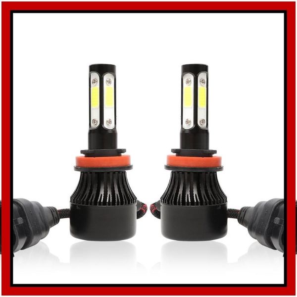 

car headlights 2 pcs portable led bulbs lamps cob chip ip67 waterproof x7 essential accessories