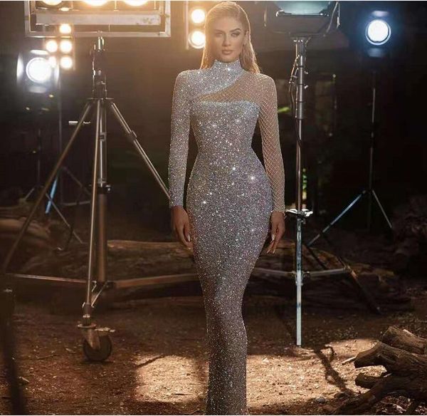 

women dress yousef aljasmi evening dress high neck beads crystals long sleeve sweetheart sheath labourjoisie kim kardashian kylie jenner, Black;pink