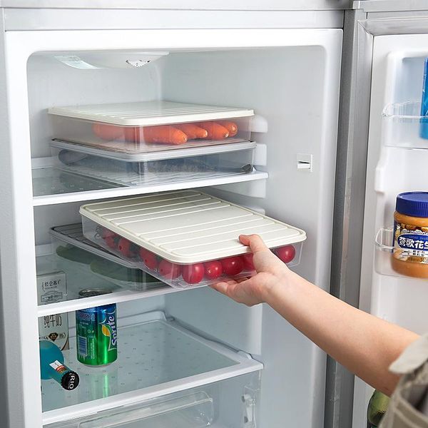 

bathroom storage & organization refrigerator food accept box japanese square plastic monolayer seal up tuba transparent classification fresh