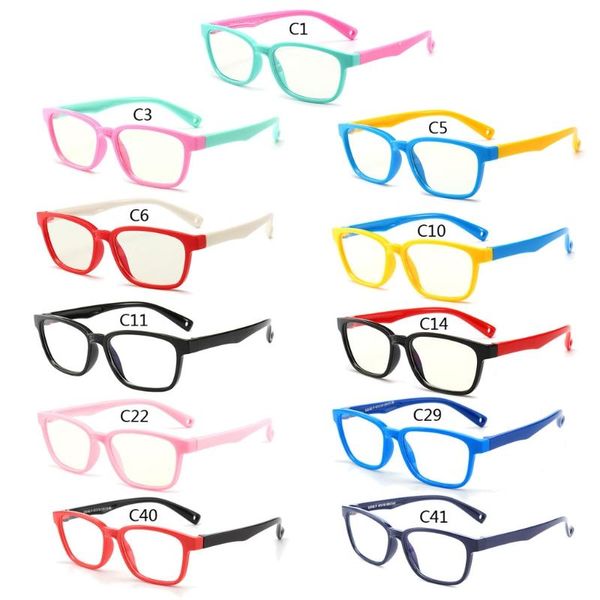 

sunglasses frames vintage glasses kids anti blue light boy girls children sun clear computer tranparent flexible optical frame uv400, Silver