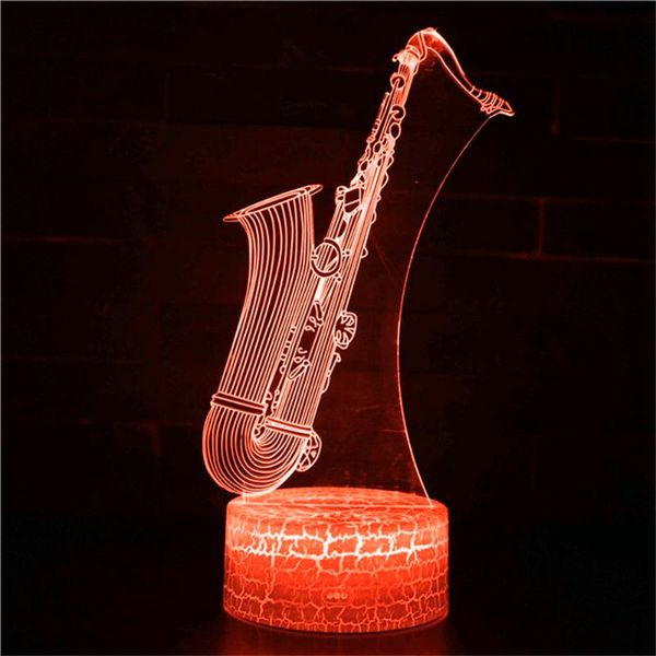 

night lights guitar musical instrument series 3d light colorful commemorative decoration gifts ornaments home furnishings