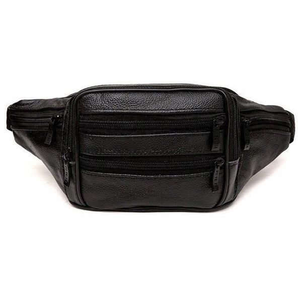 

waist bags men's bag messenger first layer cowhide british casual style design multi-function large capacity