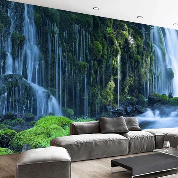 

waterfall landscape custom 3d po natural scenery wall murals decals home decor self adhesive wallpaper roll bedroom walls wallpapers