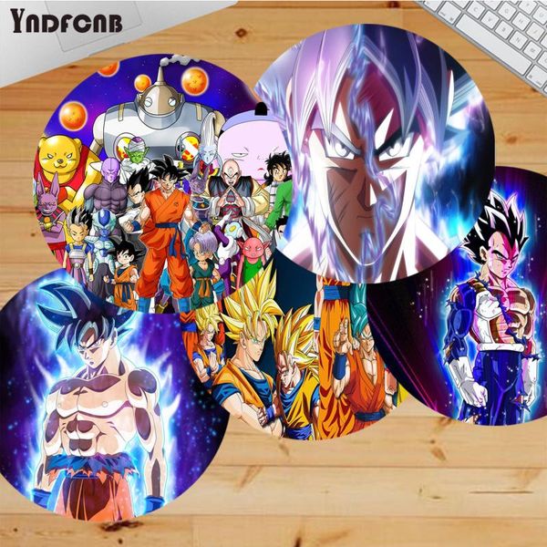 

mouse pads & wrist rests yndfcnb in stocked goku beautiful anime round mat anti-slip lappc mice pad gaming mousepad