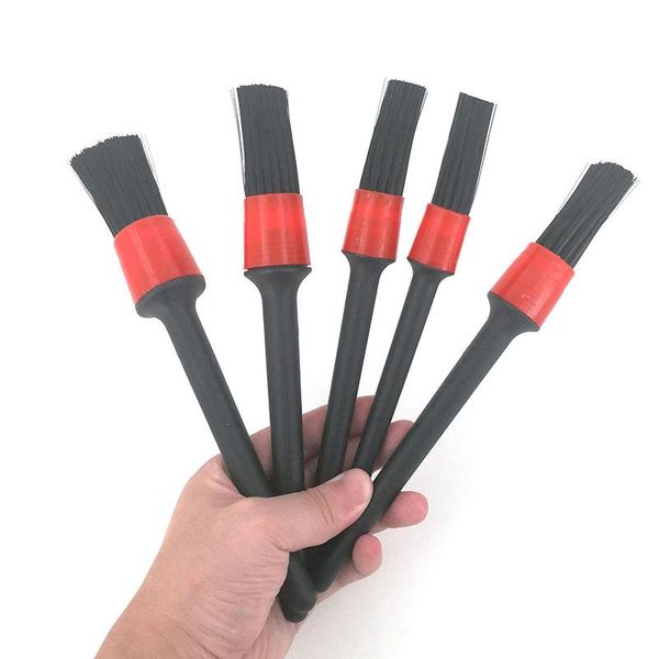

car sponge 5pcs/1pcs auto detailing cleaning brush set tool kit soft bristle brushes for interior dashboard wheel rims