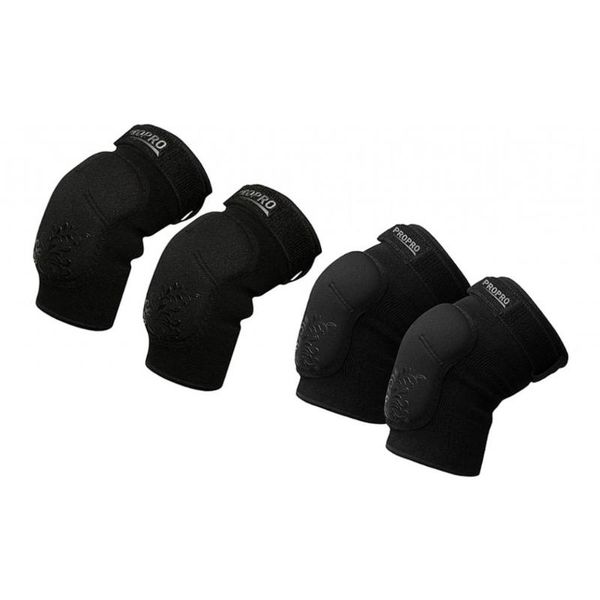 

set knee pads elbow premium skateboard for rollerblading cycling &, Black;gray