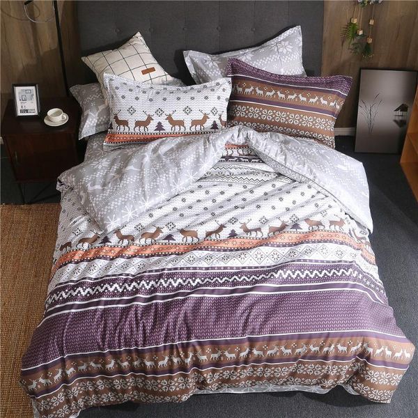 

bedding sets bohemia boho style luxury good quality  king size quilt/duvet cover bedsheet set pillowcase deer bedclothes