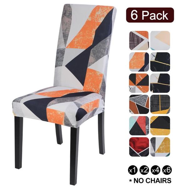 

chair covers 1/2/4/6pcs printed stretch cover spandex universal removable dining protection for wedding banquet el