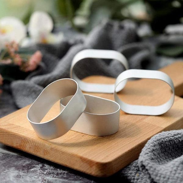 

pcs mini cheese cake pans oval molds stainless steel small biscuit mold for dessert cookie other bakeware
