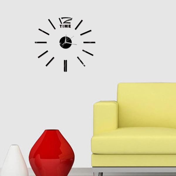 

wall clock mirror sticker creative diy removable art home decoration living room clocks
