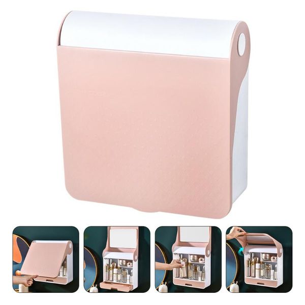 

storage drawers multifunctional makeup box cosmetic container with mirror