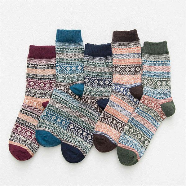 

socks men's medium tube rabbit wool autumn and winter warm men's, Black;white