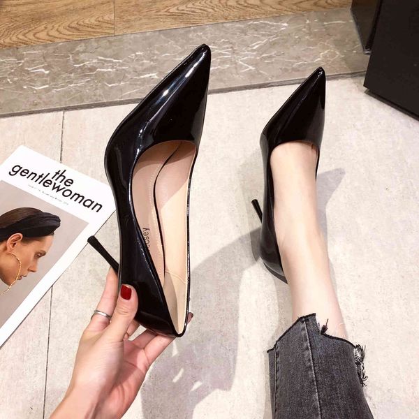 

luxury dress shoes black high thin heels 2021 net red temperament nude summer spring and autumn dign sense of minority single sho women xy