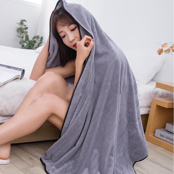 

towel coral velvet bath absorbent for bathhome large thicken bathrobe and sauna solid shower home textile