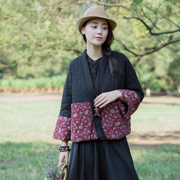 

traditional chinese clothing for women cotton warm coat hanfu female retro jacket tang suit oriental quilted cheongsam 11714, Red