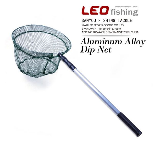 

leo telescoping foldable landing net pole folding for fishing aluminum alloy 135/65cm retractable accessories