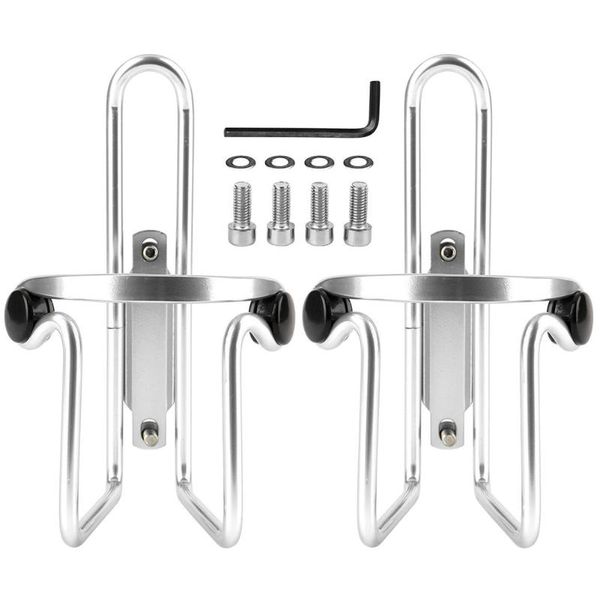 

water bottles & cages 2pcs cycling bottle cage drink holder mountain bike lightweight aluminium alloy outdoor durable styling easy install c