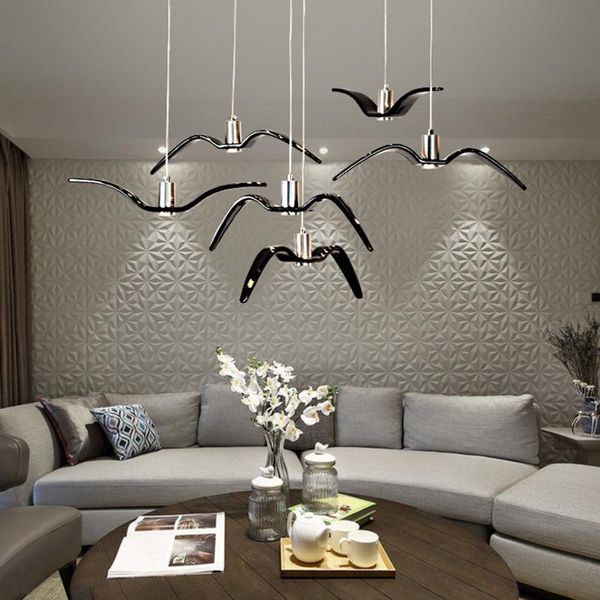 

pendant lamps modern living room led lights restaurant bar cafe decorating hanging lamp couture creative bird