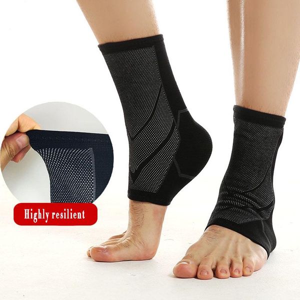 

ankle support elastic protector anti-sprain three-dimensional knitted men and women warm running basketball, Blue;black