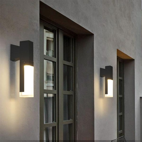 

wall lamp outdoor waterproof ip65 led modern aluminum pillar light courtyard garden villa landscape