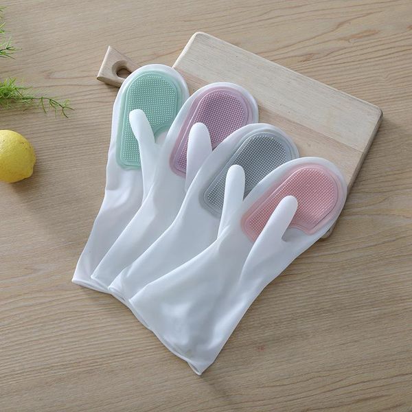 

disposable gloves waterproof rubber dishwashing kitchen durable cleaning housework multifunctional pvc washing dishes mittens a pair