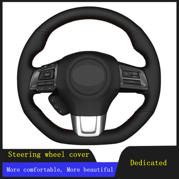 

steering wheel covers diy car accessories cover black hand-stitched artificial leather for wrx (sti) 2021-2021 levorg