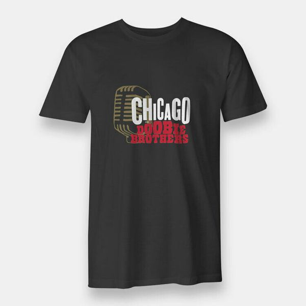 

the doobie brothers chicago men's t-shirt black, White;black