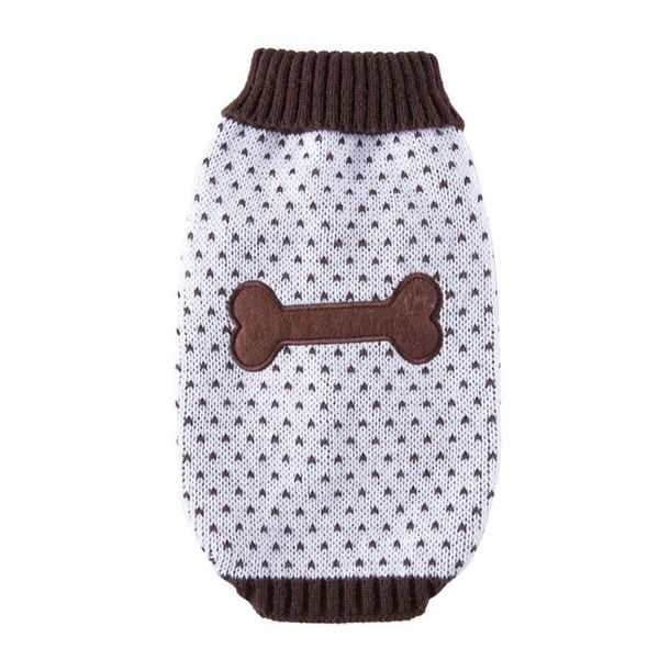

spring autumn knitted classic pet sweater small medium winter warm costume for daily wear bone print est dog apparel