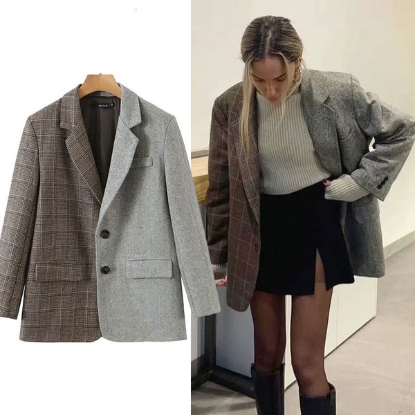 

women's suits & blazers female za long blazer sleeve single-breasted office jacket vintage outwear chic q6kj, White;black